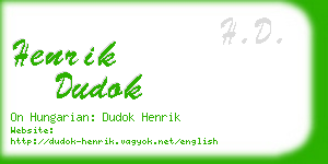 henrik dudok business card